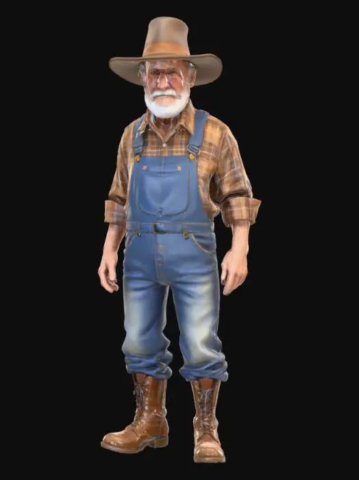 3D model for Elder Farmer