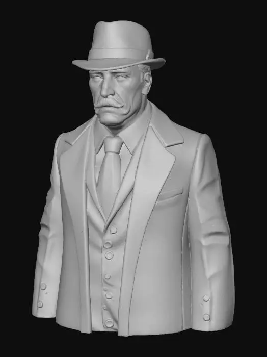 3D model for #villain#, ultra réaliste , Al Capone the gangster