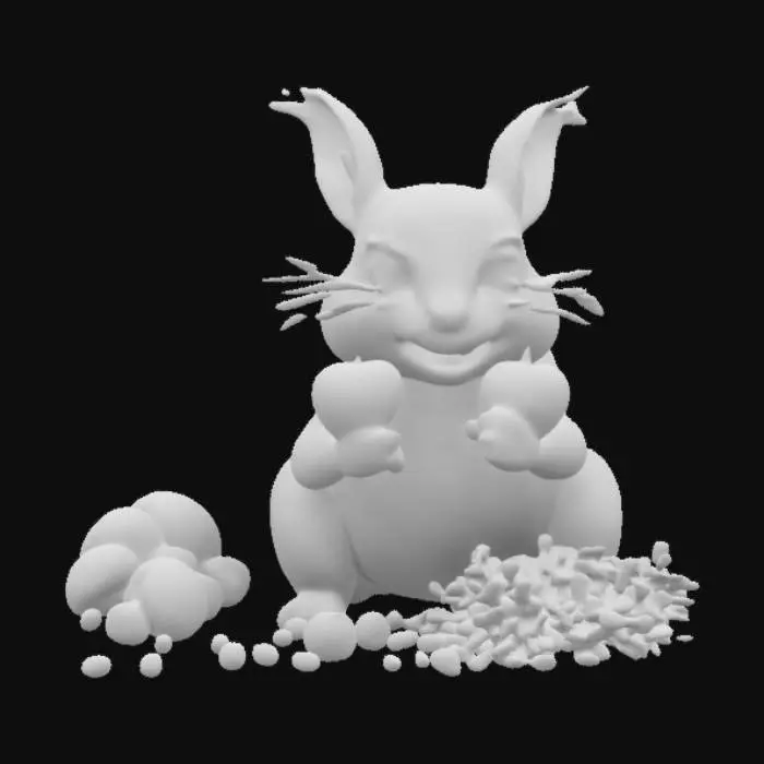 3D model for #valentine#, Ultra-realistic, Squirrel offers pink hazelnuts for valentine's day,   photorealism, detailed, realistic skin shadows and soft lighting. High-quality, #valentine#