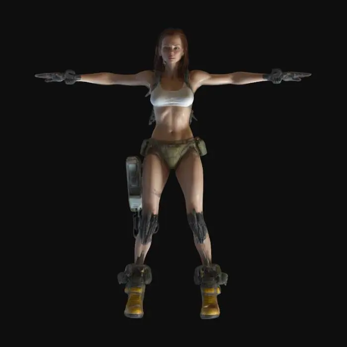 3D model for #women#,  Ripley in th P-5000 Powered Work Loader the movies Aliens return .An incredibly detailed character hands and feet. Realistic 3D anatomically accurate fingers and toes, vibrant colors, dimmersive realism, well lit. Hyperrealism, T-pose, Full body, Unity-ready, Character Design, mmorpg, #women#