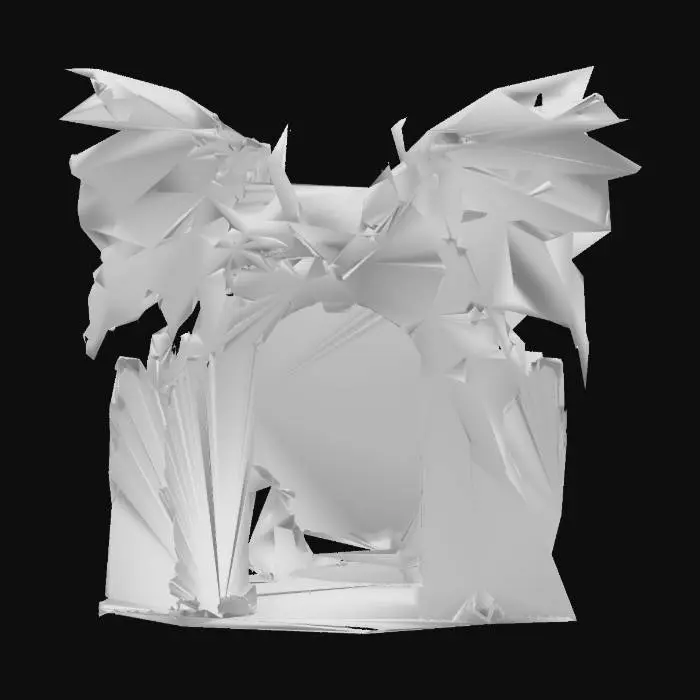 3D model for #arch#, Ultra-realistic, 
Gateway to hell guarded by Lucifer.
Realistic and highly detailed texture, Digital art, 4k, Fine details, Clean lines, Vivid colors., #arch#