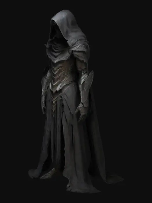Hooded Wraith — Meshy AI 3D minyatür