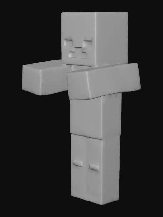 3D model for Minecraft Zombie Character