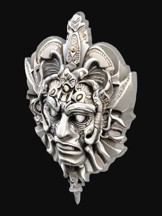 3D model for Mayan Warrior Mask