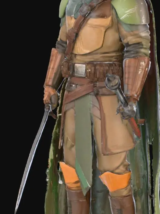 3D model for A crossover character between Gerald of rivea from the Witcher and djarin from the mandalorian