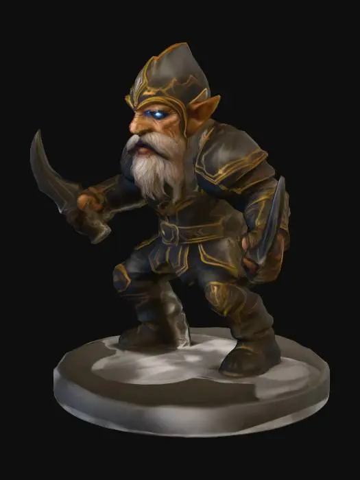 3D model for Dwarven Warrior Sentinel
