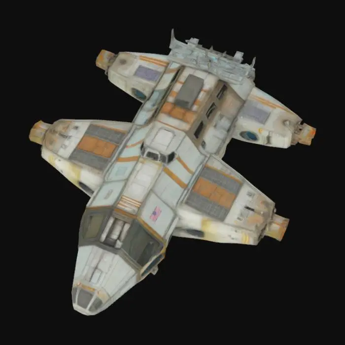 3D model for Ein Transport Raumschiff es sollte ehr 4 eckig sein und alt