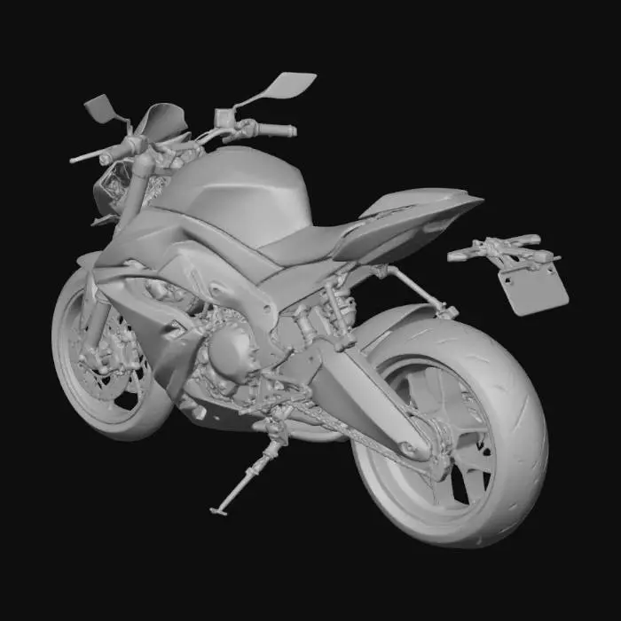 3D model for generate a high detailed realistic sport motorbike