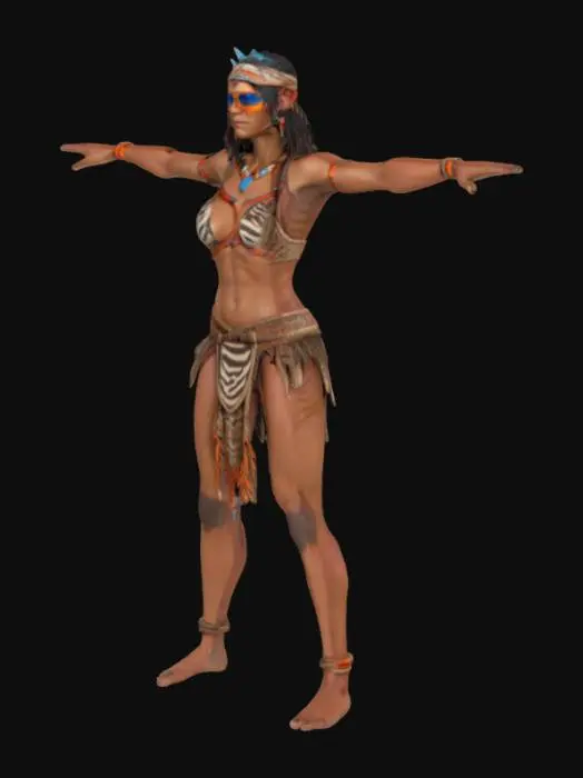 3D model for Ultra-detailed 3D model of a photorealistic Amazonian tribal warrior in T-POSE, ready for animation. Lean, 

Zebra mascot avec chemise bleu et col rouge, lunette de soleil orange, mascot mangas fun Adventure.
 Clean UVs, watertight mesh, animation-ready topology. Studio lighting with jungle-toned ambiance for maximum realism.