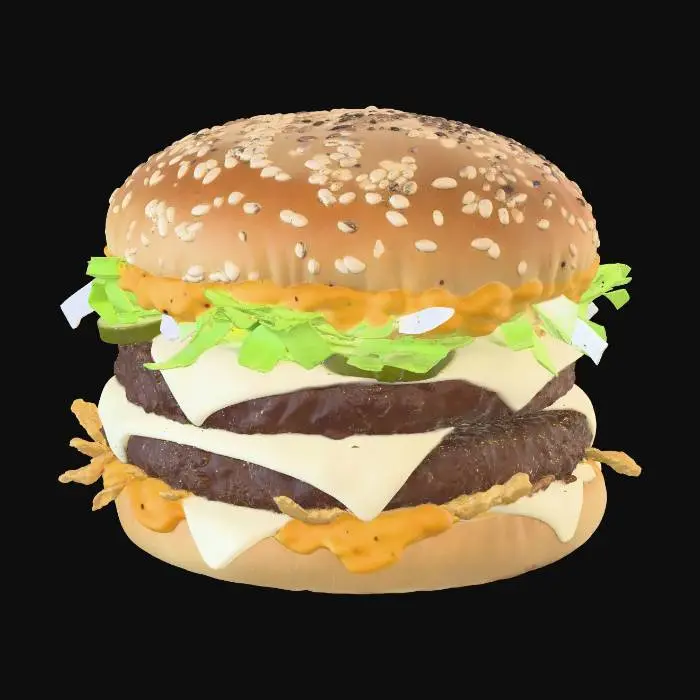 3D model for Double-Patty Cheeseburger
