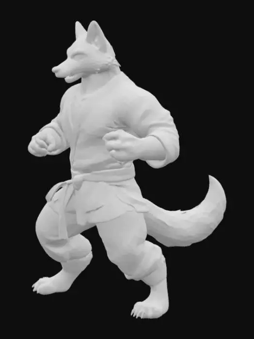 3D model for Warrior Wolf Dreamscape