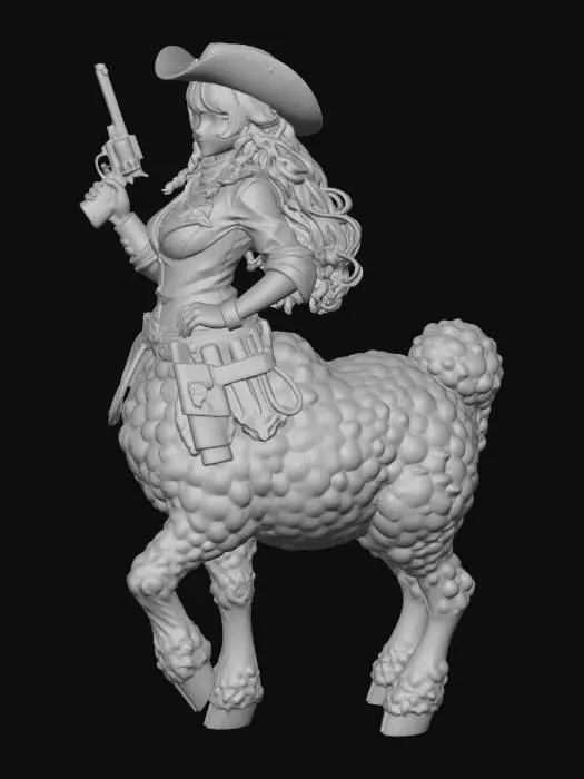 3D model for Cowgirl Centaur Sheriff