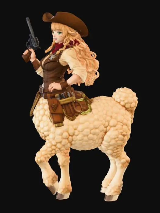 3D model for Cowgirl Centaur Sheriff