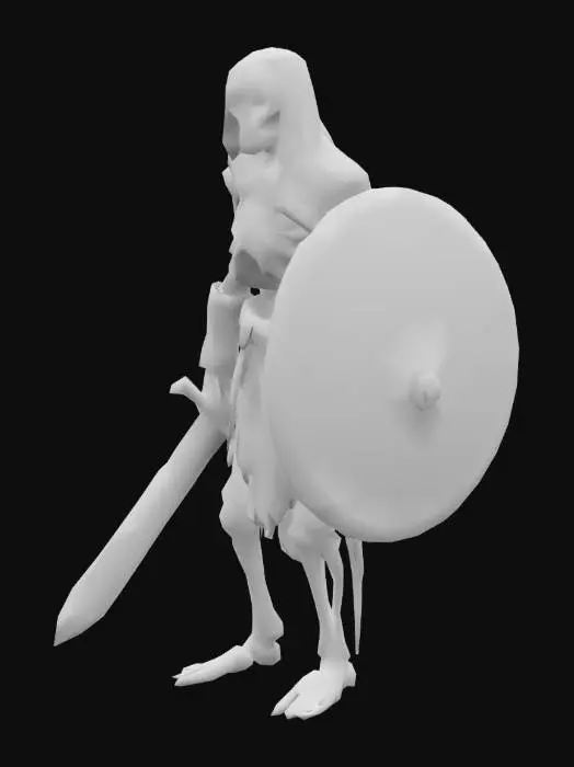 3D model for Skelettkrieger mit Schild und schwert