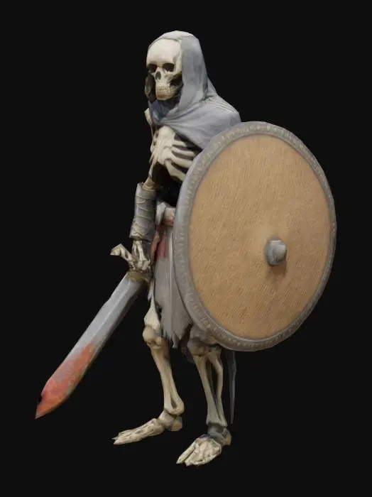 3D model for Skelettkrieger mit Schild und schwert