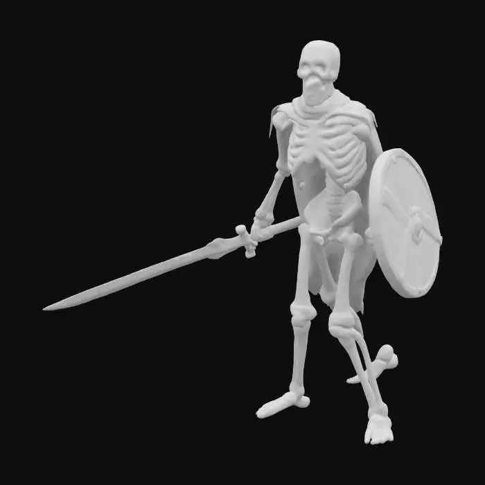 3D model for Skelettkrieger mit Schild und schwert