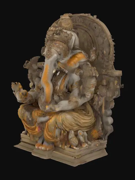 3D model for take the pic of lord ganesh as reference and make lord ganesh with white background. Detailed, high resolution, 4k