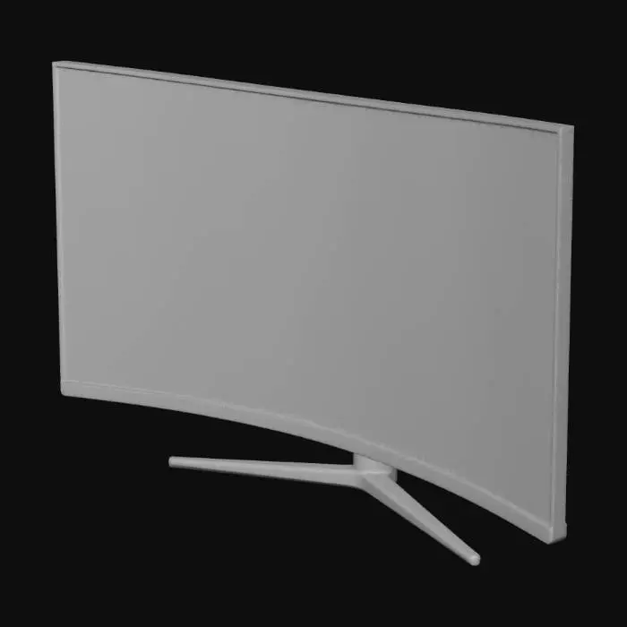 3D model for Curved Monitor Display