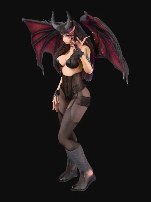 3D model for uma garota-monstro sexy