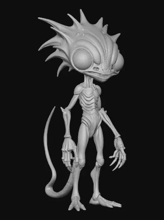 3D model for a very alien looking alien creature