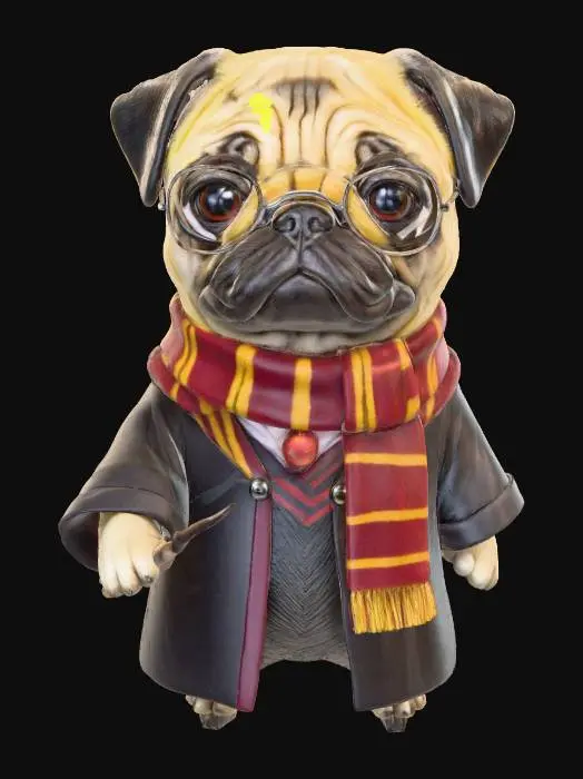 3D model for Magical Pug Wizard, #Halloween2025#
