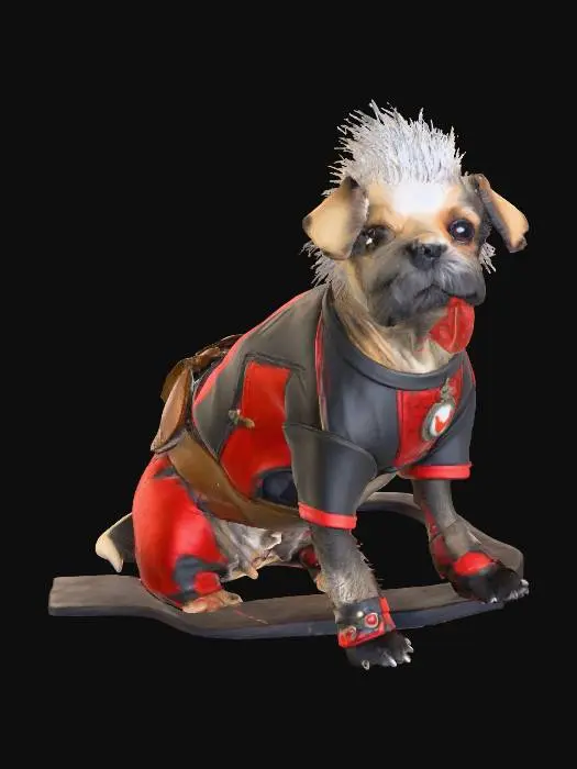 3D model for #Halloween2025#, Dogpool costume