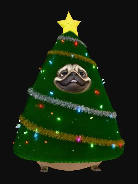 3D model for xmas tree pug, #Christmas2025#