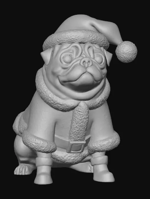 3D model for Santa Pug, #Christmas2025#