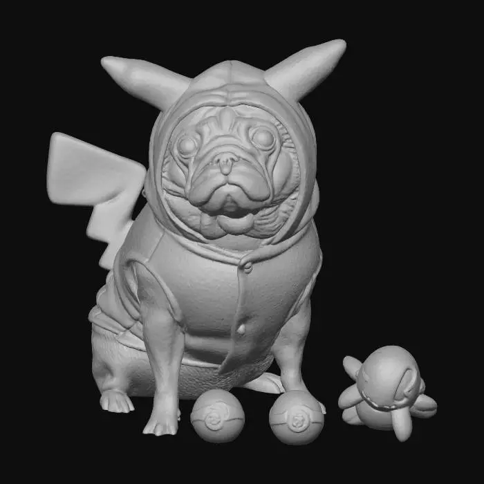3D model for Pugachu in Costume