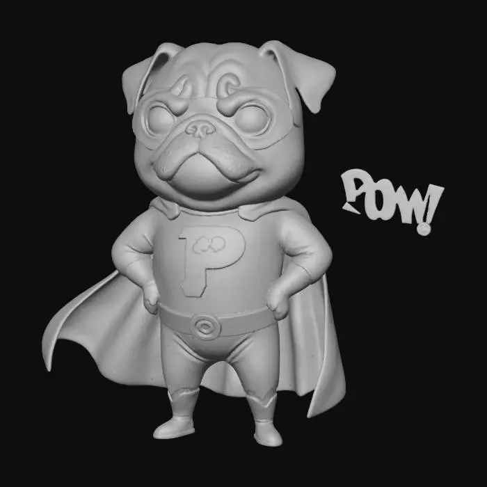 3D model for Superpug in the City