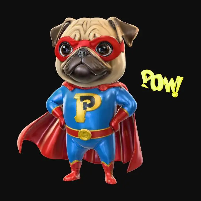 3D model for Superpug in the City