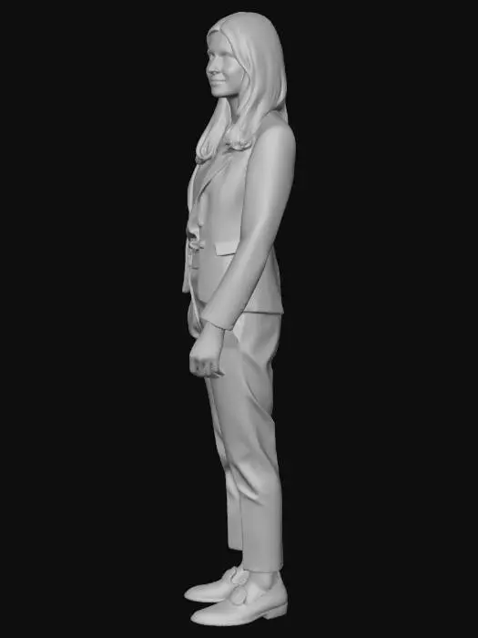 3D model for Professional Woman in Plaid Blazer