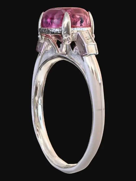 3D model for Sugarloaf Tourmaline Ring