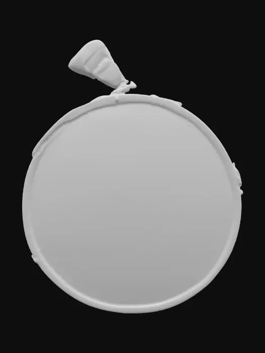 3D model for Jade Pendant on Black Background