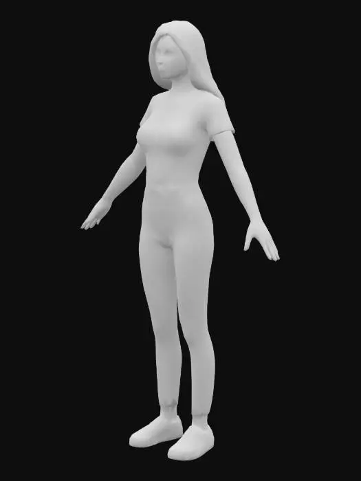 3D model for T-Pose Expression