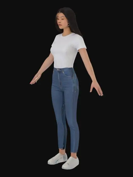 3D model for T-Pose Expression