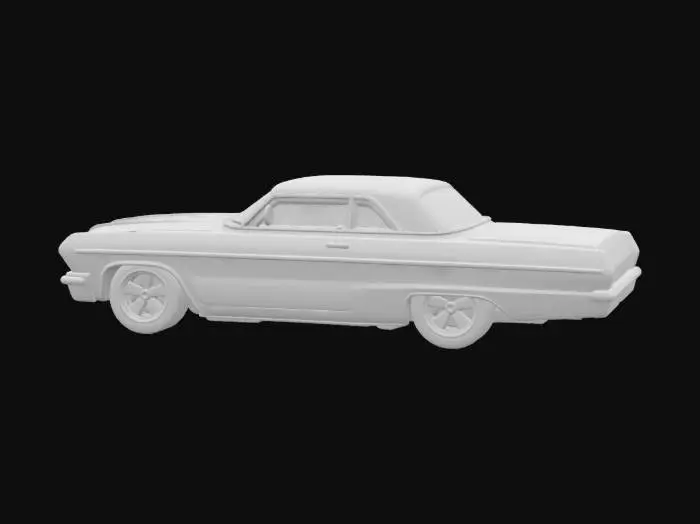 3D model for RS Drop__________The roof of RS Drop64 has been chopped by 200mm, giving the classic 1964 Impala a sleeker, more aggressive silhouette.