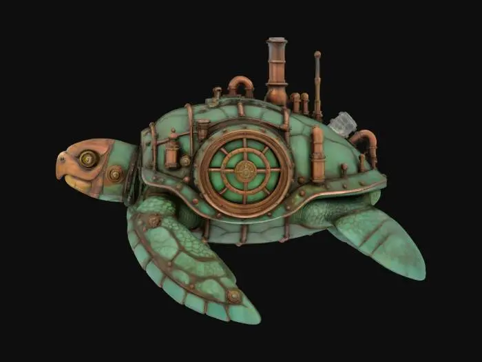 3D model for Nautilus Chelonia _ steampunk_submarine_#ocean#