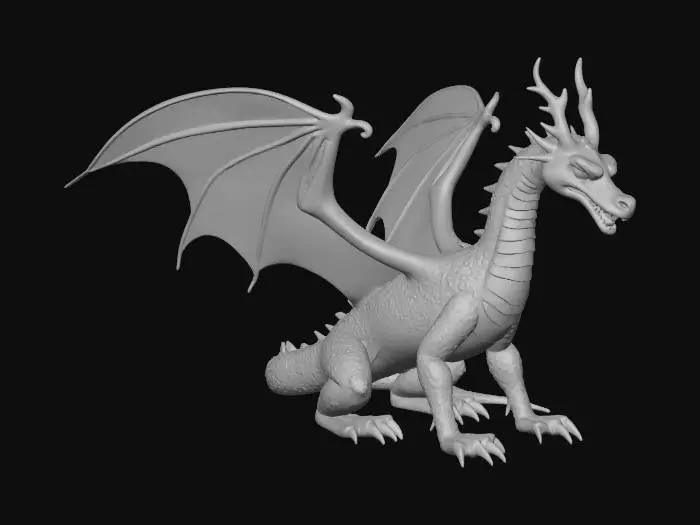 3D model for Detailed_fantasy_dragon