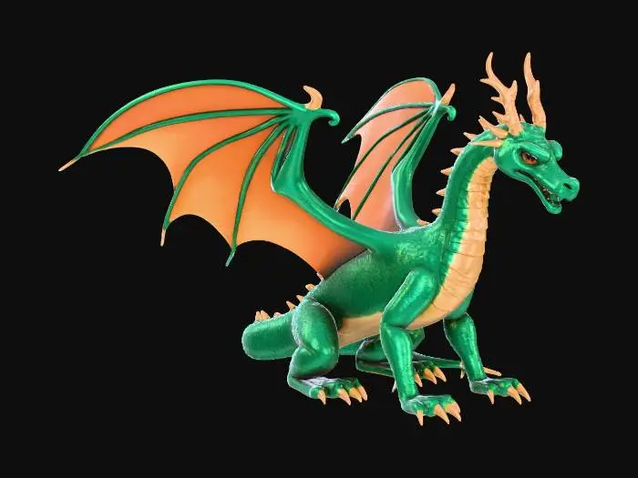 3D model for Detailed_fantasy_dragon