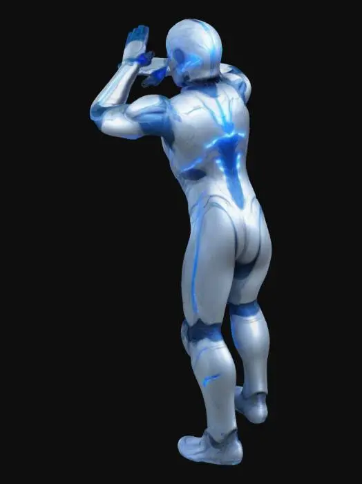 3D model for Name: Vortex Code Name: Temporal Enforcer Affiliation: Chrono Nexus Directive Specialization: Time manipulation, energy combat, chrono-logic strategy