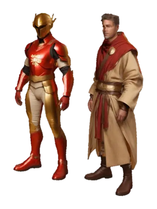 Flash_Jedi 3D model, vytvořený pomocí AI