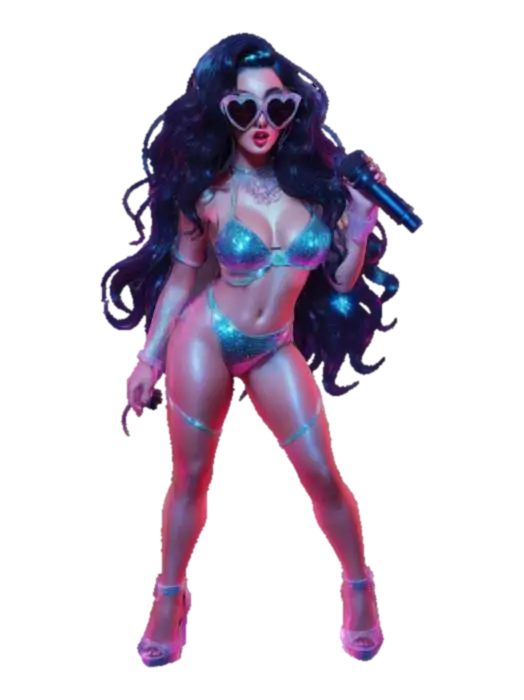 โมเดล 3D ของ Luna Velvet - Singer สร้างโดย AI