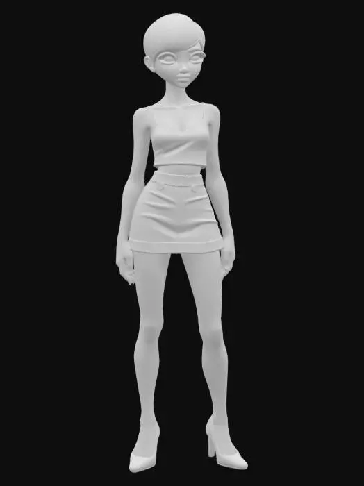3D model for Twiggy style