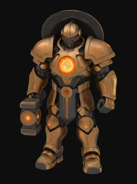 3D model for VX-Σigil3000_A biomechanical guardian from the year 3000