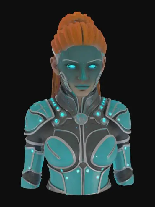 3D model for Cyborg_Female