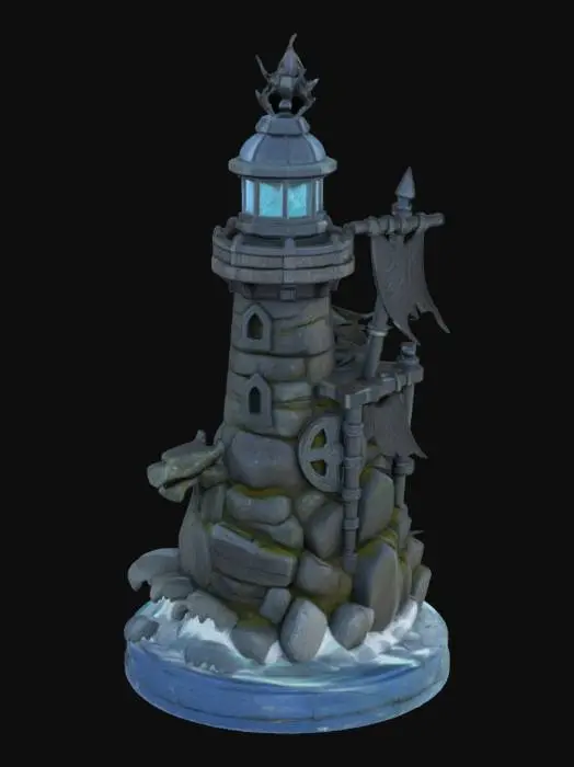 3D model for Norse Lighthouse_#ocean#