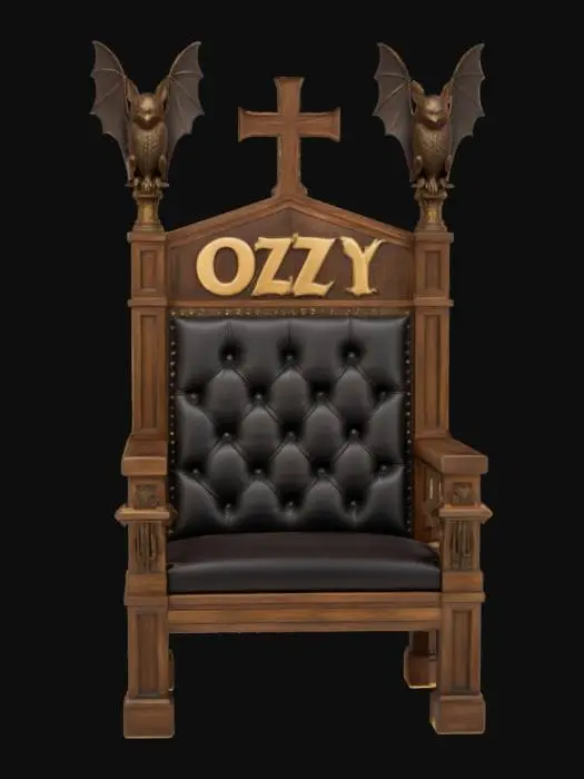 3D model for 🤘The Empty Throne _ In Memory of Ozzy🤘