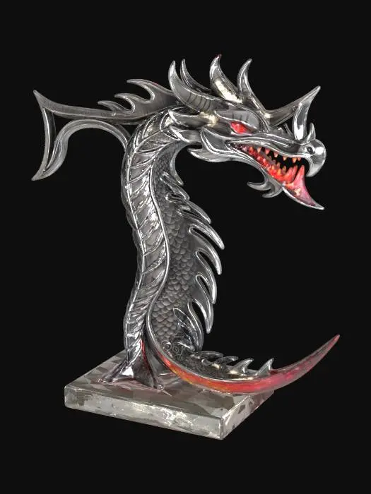 3D model for Dragon_Letter_T