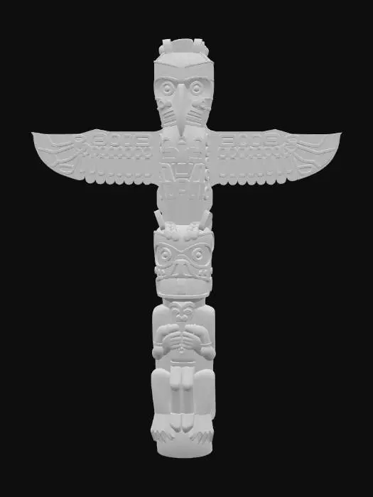 3D model for Thunderbird_totem_pole_replica